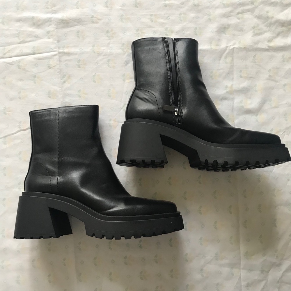 Pull&bear black heeled boots